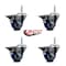 Service Caster 3 Inch Blue Polyurethane Wheel Swivel 34 Inch Threaded Stem Caster Set with Brake SCC SCC-TS20S314-PPUB-BLUE-PLB-34212-4 - alternate 3